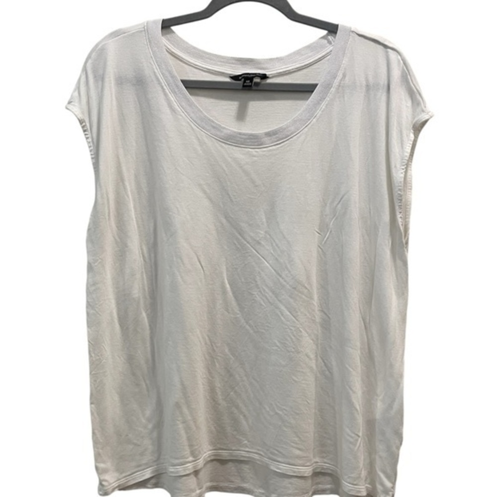 Banana Republic Gray Cap Sleeve Muscle Tee Relaxed Fit